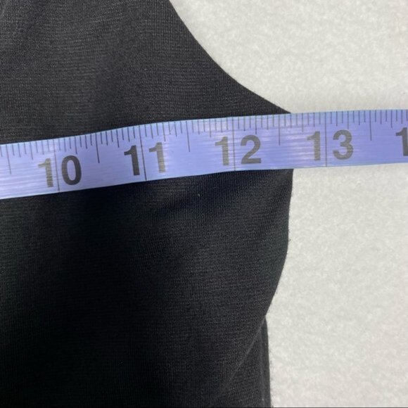 Aqua Sleeveless Black Dress Square Neck Size Small - Picture 5 of 7